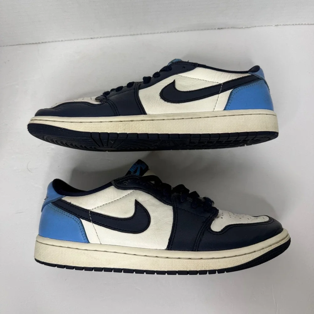 Nike Air Jordan 1 Low OG Mens 9 Obsidian University Blue CZ0790-400 Dark Powder